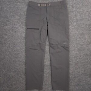 REI Activator Pants Mens 36X32 Gray Belted Performance Outdoor Hiking Workwear
